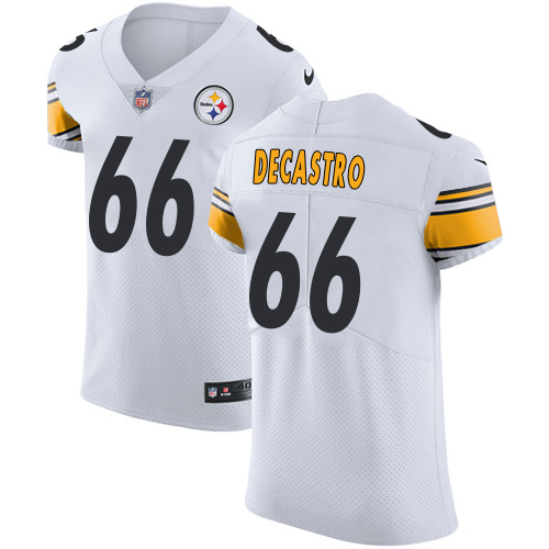 Men's Nike Pittsburgh Steelers #66 David DeCastro White Vapor Untouchable Elite Player NFL Jersey