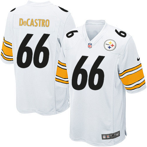 Men's Nike Pittsburgh Steelers #66 David DeCastro Game White NFL Jersey