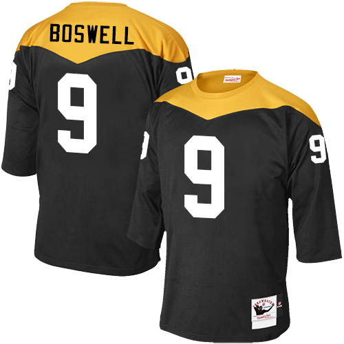 Men's Mitchell and Ness Pittsburgh Steelers #9 Chris Boswell Elite Black 1967 Home Throwback NFL Jersey