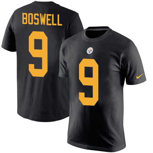 NFL Nike Pittsburgh Steelers #9 Chris Boswell Black Rush Pride Name & Number T-Shirt