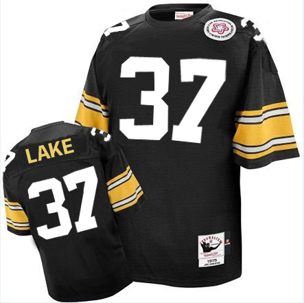 Mitchell And Ness Pittsburgh Steelers #37 Carnell Lake Black Team Color Authentic Throwback NFL Jersey