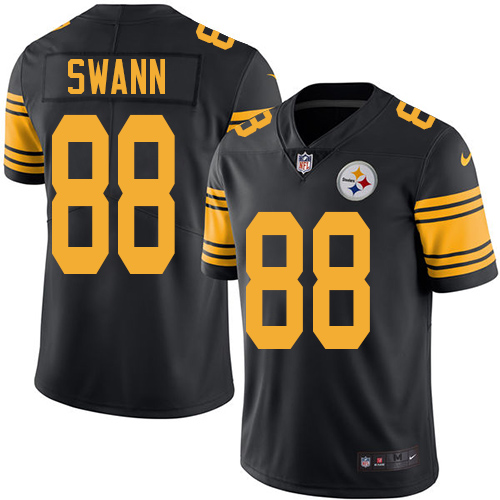 Youth Nike Pittsburgh Steelers #88 Lynn Swann Elite Black Rush Vapor Untouchable NFL Jersey