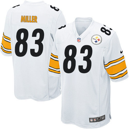 Men's Nike Pittsburgh Steelers #83 Heath Miller Game White NFL Jersey
