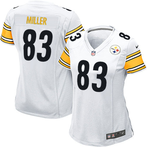 Women's Nike Pittsburgh Steelers #83 Heath Miller Game White NFL Jersey