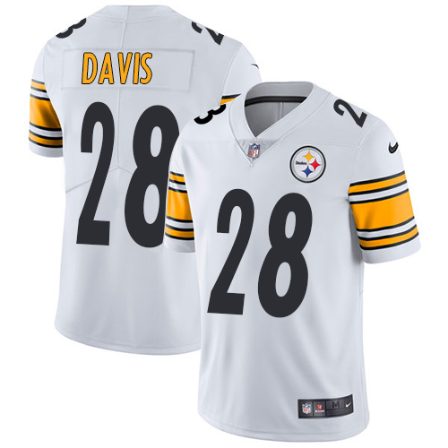 Men's Nike Pittsburgh Steelers #28 Sean Davis White Vapor Untouchable Limited Player NFL Jersey