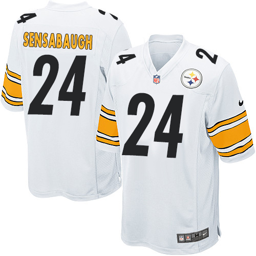 Men's Nike Pittsburgh Steelers #24 Coty Sensabaugh Game White NFL Jersey