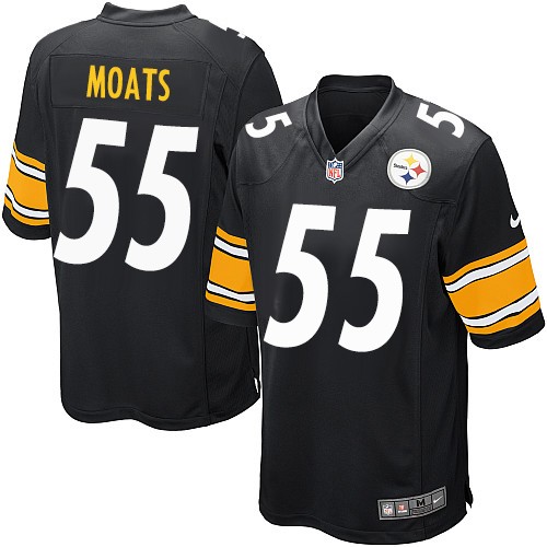 Men's Nike Pittsburgh Steelers #55 Arthur Moats Game Black Team Color NFL Jersey