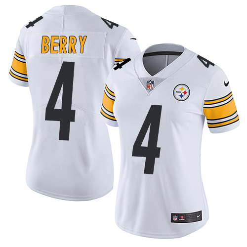 Women's Nike Pittsburgh Steelers #4 Jordan Berry White Vapor Untouchable Limited Player NFL Jersey