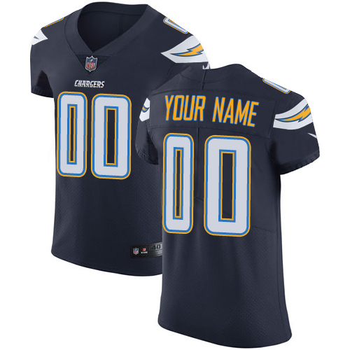 Men's Nike Los Angeles Chargers Customized Elite Navy Blue Team Color NFL Jersey