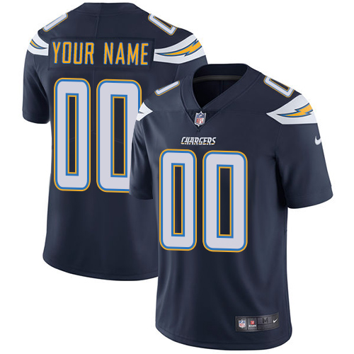 Men's Nike Los Angeles Chargers Customized Navy Blue Team Color Vapor Untouchable Custom Limited NFL Jersey
