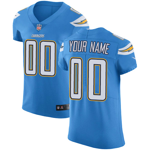 Men's Nike Los Angeles Chargers Customized Elite Electric Blue Alternate NFL Jersey