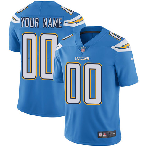 Youth Nike Los Angeles Chargers Customized Electric Blue Alternate Vapor Untouchable Custom Elite NFL Jersey