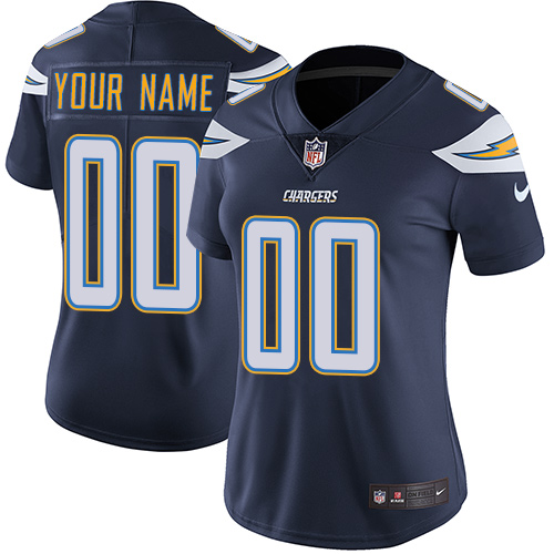 Women's Nike Los Angeles Chargers Customized Navy Blue Team Color Vapor Untouchable Custom Limited NFL Jersey