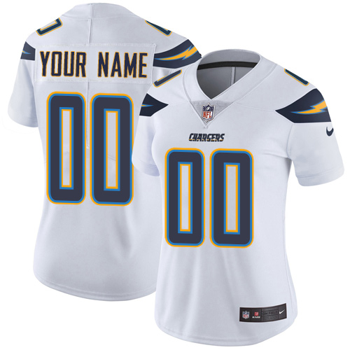 Women's Nike Los Angeles Chargers Customized White Vapor Untouchable Custom Limited NFL Jersey