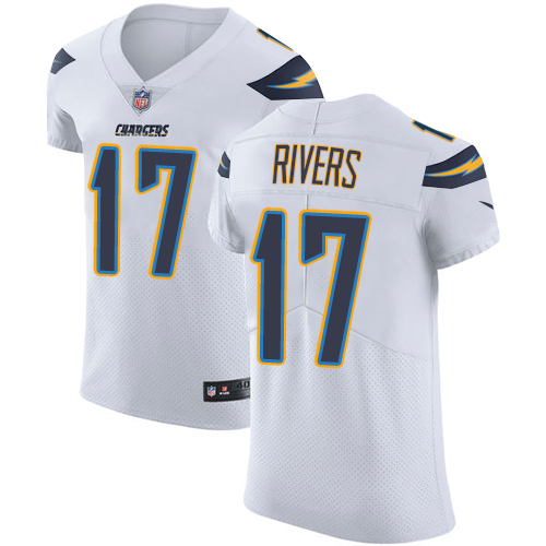 Men's Nike Los Angeles Chargers #17 Philip Rivers Elite White NFL Jersey