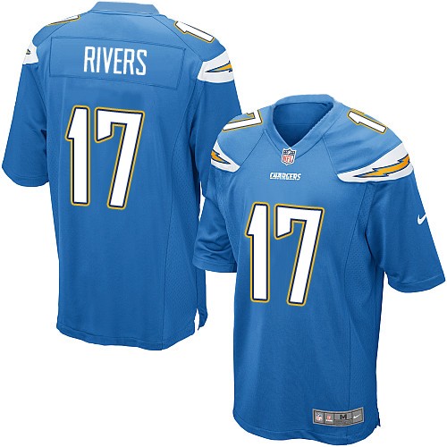 Men's Nike Los Angeles Chargers #17 Philip Rivers Game Electric Blue Alternate NFL Jersey