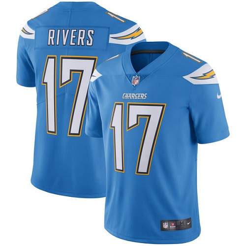 Youth Nike Los Angeles Chargers #17 Philip Rivers Electric Blue Alternate Vapor Untouchable Limited Player NFL Jersey