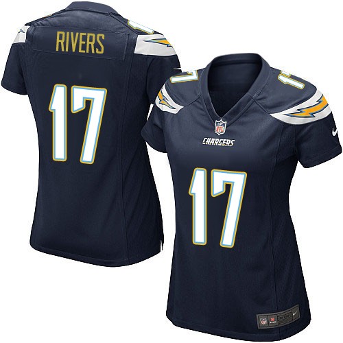 Women's Nike Los Angeles Chargers #17 Philip Rivers Game Navy Blue Team Color NFL Jersey