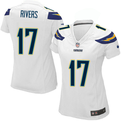 Women's Nike Los Angeles Chargers #17 Philip Rivers Game White NFL Jersey