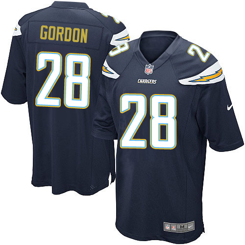 Men's Nike Los Angeles Chargers #28 Melvin Gordon Game Navy Blue Team Color NFL Jersey