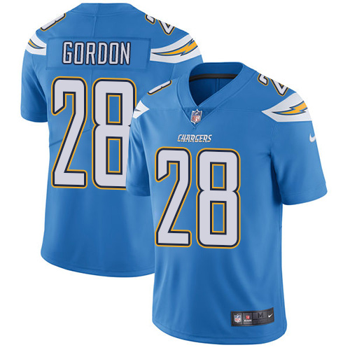 Men's Nike Los Angeles Chargers #28 Melvin Gordon Electric Blue Alternate Vapor Untouchable Limited Player NFL Jersey