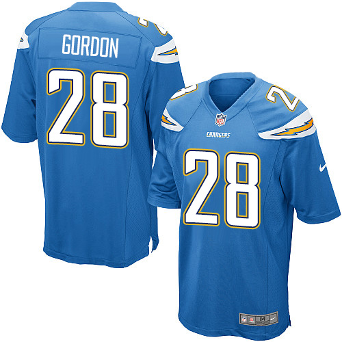Men's Nike Los Angeles Chargers #28 Melvin Gordon Game Electric Blue Alternate NFL Jersey