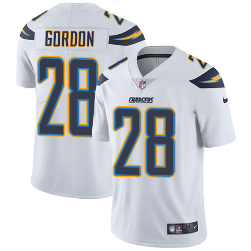 Youth Nike Los Angeles Chargers #28 Melvin Gordon White Vapor Untouchable Elite Player NFL Jersey