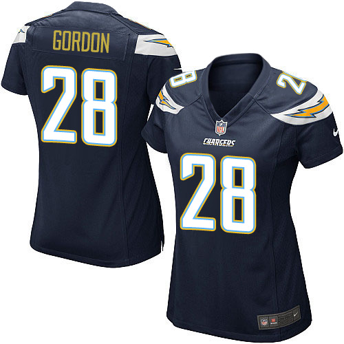 Women's Nike Los Angeles Chargers #28 Melvin Gordon Game Navy Blue Team Color NFL Jersey