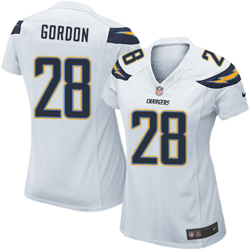Women's Nike Los Angeles Chargers #28 Melvin Gordon Game White NFL Jersey