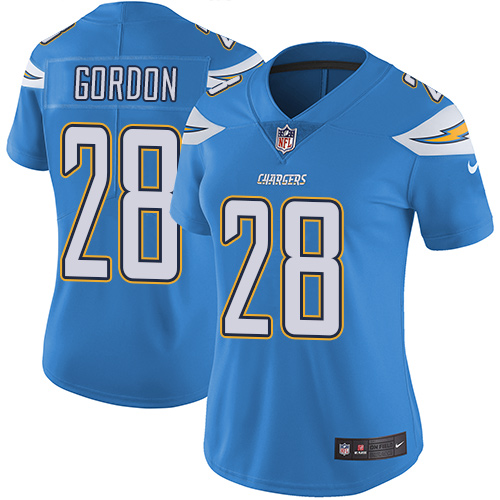 Women's Nike Los Angeles Chargers #28 Melvin Gordon Electric Blue Alternate Vapor Untouchable Limited Player NFL Jersey