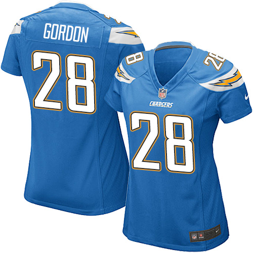 Women's Nike Los Angeles Chargers #28 Melvin Gordon Game Electric Blue Alternate NFL Jersey
