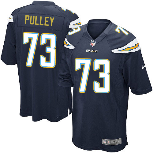 Men's Nike Los Angeles Chargers #73 Spencer Pulley Game Navy Blue Team Color NFL Jersey