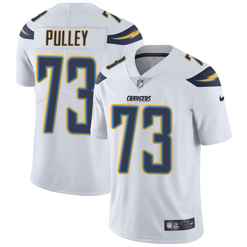 Men's Nike Los Angeles Chargers #73 Spencer Pulley White Vapor Untouchable Limited Player NFL Jersey