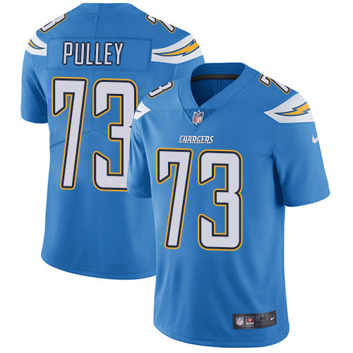 Men's Nike Los Angeles Chargers #73 Spencer Pulley Electric Blue Alternate Vapor Untouchable Limited Player NFL Jersey