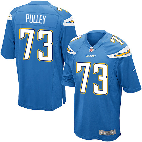 Men's Nike Los Angeles Chargers #73 Spencer Pulley Game Electric Blue Alternate NFL Jersey