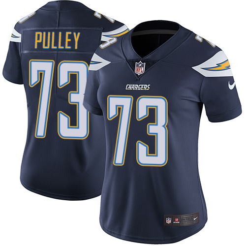 Women's Nike Los Angeles Chargers #73 Spencer Pulley Navy Blue Team Color Vapor Untouchable Elite Player NFL Jersey