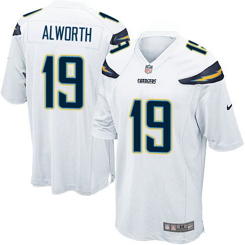 Men's Nike Los Angeles Chargers #19 Lance Alworth Game White NFL Jersey