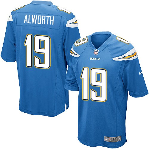 Men's Nike Los Angeles Chargers #19 Lance Alworth Game Electric Blue Alternate NFL Jersey
