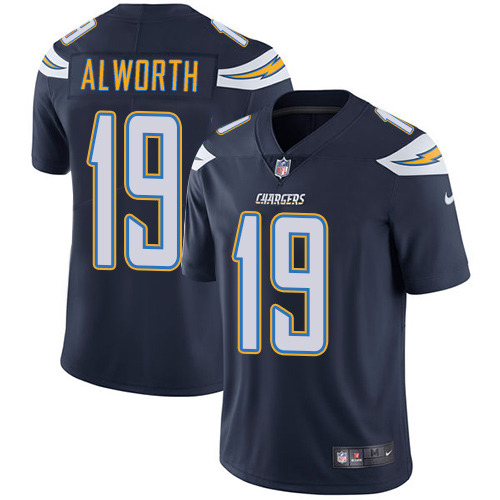 Youth Nike Los Angeles Chargers #19 Lance Alworth Navy Blue Team Color Vapor Untouchable Elite Player NFL Jersey