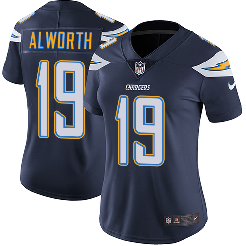 Women's Nike Los Angeles Chargers #19 Lance Alworth Navy Blue Team Color Vapor Untouchable Limited Player NFL Jersey