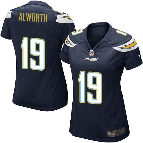 Women's Nike Los Angeles Chargers #19 Lance Alworth Game Navy Blue Team Color NFL Jersey