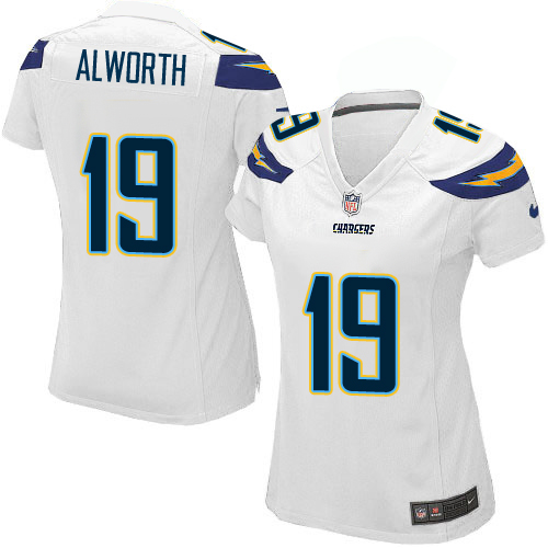 Women's Nike Los Angeles Chargers #19 Lance Alworth Game White NFL Jersey