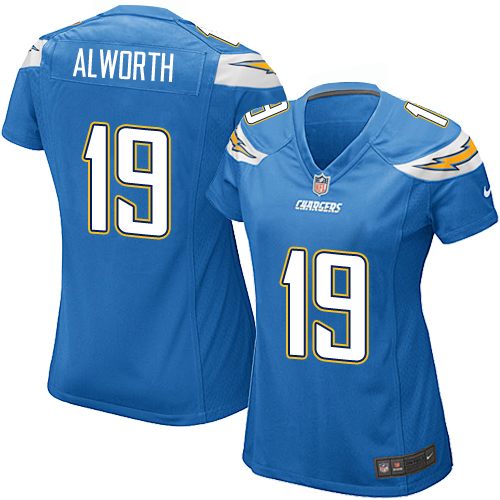 Women's Nike Los Angeles Chargers #19 Lance Alworth Game Electric Blue Alternate NFL Jersey