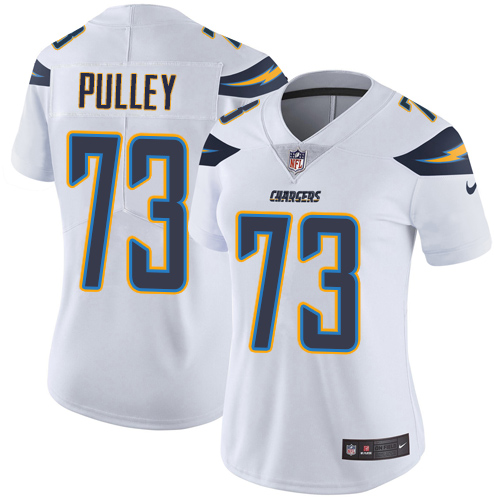 Women's Nike Los Angeles Chargers #73 Spencer Pulley White Vapor Untouchable Limited Player NFL Jersey
