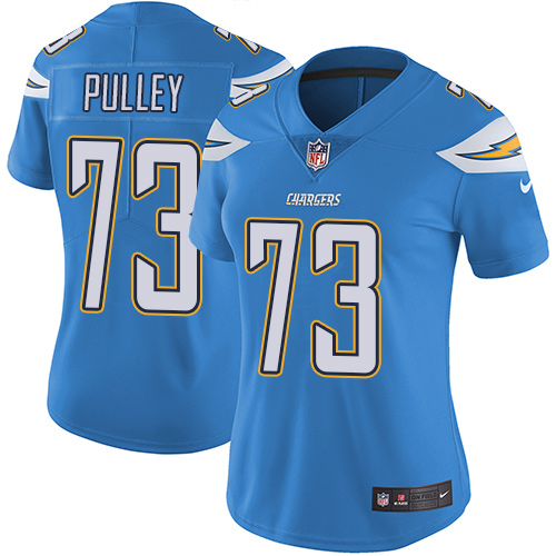 Women's Nike Los Angeles Chargers #73 Spencer Pulley Electric Blue Alternate Vapor Untouchable Elite Player NFL Jersey