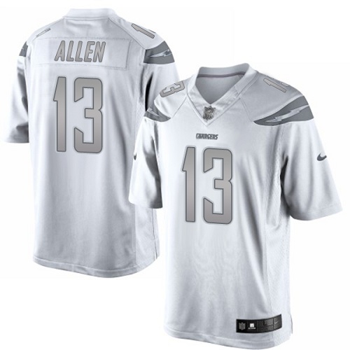 Men's Nike Los Angeles Chargers #13 Keenan Allen Limited White Platinum NFL Jersey