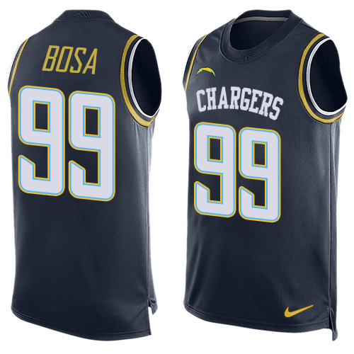 Men's Nike Los Angeles Chargers #99 Joey Bosa Limited Navy Blue Player Name & Number Tank Top NFL Jersey