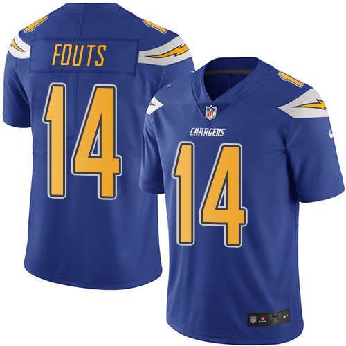 Youth Nike Los Angeles Chargers #14 Dan Fouts Limited Electric Blue Rush Vapor Untouchable NFL Jersey