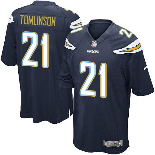 Men's Nike Los Angeles Chargers #21 LaDainian Tomlinson Game Navy Blue Team Color NFL Jersey