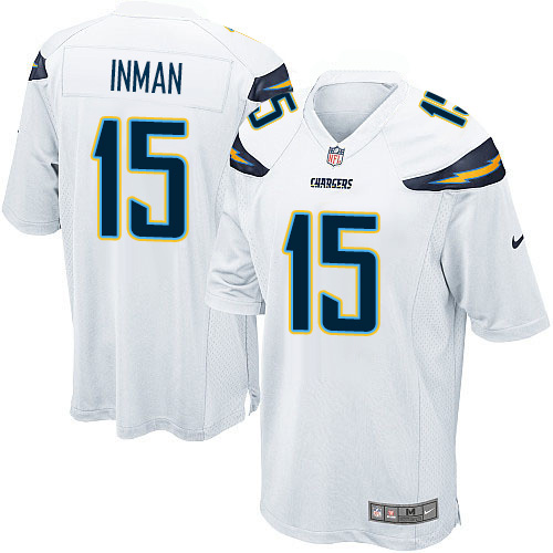 Men's Nike Los Angeles Chargers #15 Dontrelle Inman Game White NFL Jersey